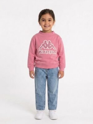 Ensemble Fille : Sweat-shirt Kappa & Jean Wide Leg Zara